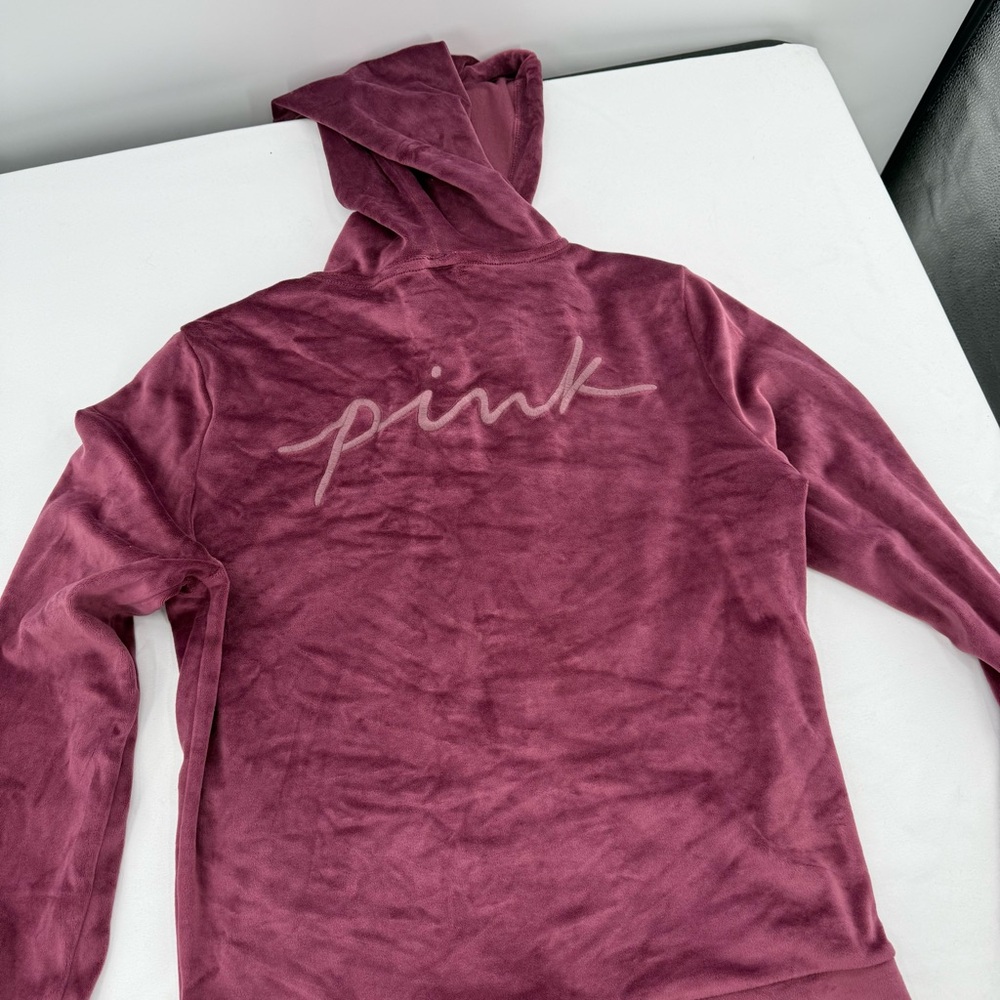 Pink Velour Hoodie